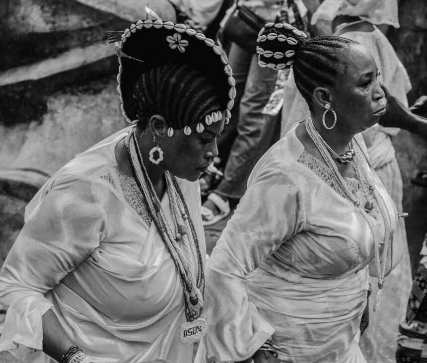 women on traditional hair style
